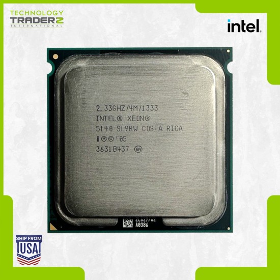 LOT OF 2 SL9RW Intel Xeon 5140 Dual-Core 2.33GHz 4MB 65W Processor
