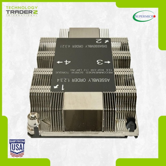 SNK-P0067PSM Supermicro 1U LGA3647 1U CPU2 Passive Heatsink W/ 1x BKT-0126L