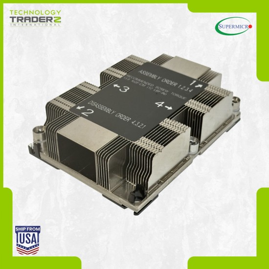 SNK-P0067PSM Supermicro 1U LGA3647 1U CPU2 Passive Heatsink W/ 1x BKT-0126L
