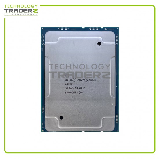 SR3AS Intel Xeon Gold 6134M 8-Cores 3.20GHz 24.75MB 130W Processor **Pulled**