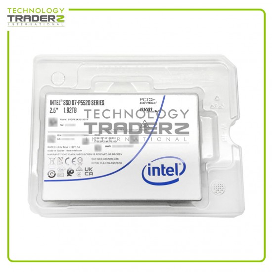 ** SSDPF2KX019T1M Intel D7-P5520 1.92TB TLC PCIe 4.0 NVMe U.2 2.5" SSD **
