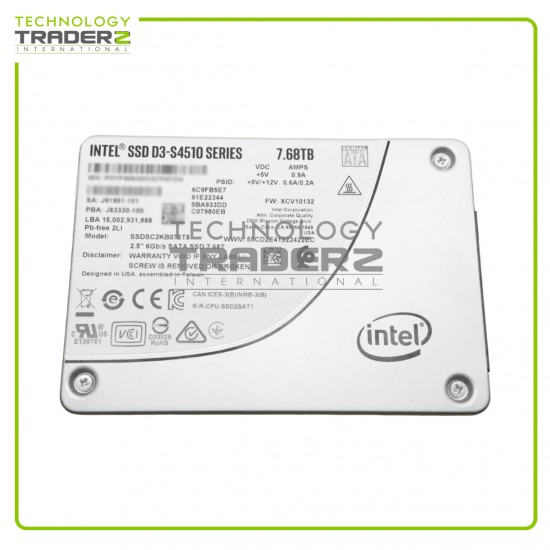 ** SSDSC2KB076T8 Intel D3 S4510 7.68TB SATA 6Gbps 2.5" Solid State Drive**