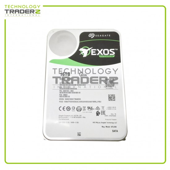 ** ST16000NM001G Seagate Exos X16 16TB 7.2K SATA 6Gbps 256MB 3.5 in Hard Drive**