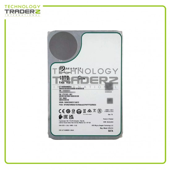 ** ST18000NM000J Seagate Exos X18 18TB SATA 6Gb 256MB 3.5" Internal Hard Drive**