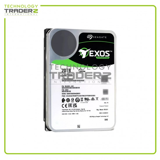 ** ST20000NM007D Seagate Exos X20 20TB 7.2K SATA 6Gbps 256MB 3.5" Hard Drive**