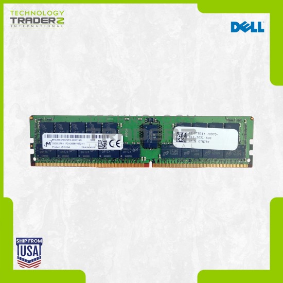 TN78Y Dell 32GB PC4-21300 DDR4-2666MHz ECC REG Dual Rank Memory Module 0TN78Y