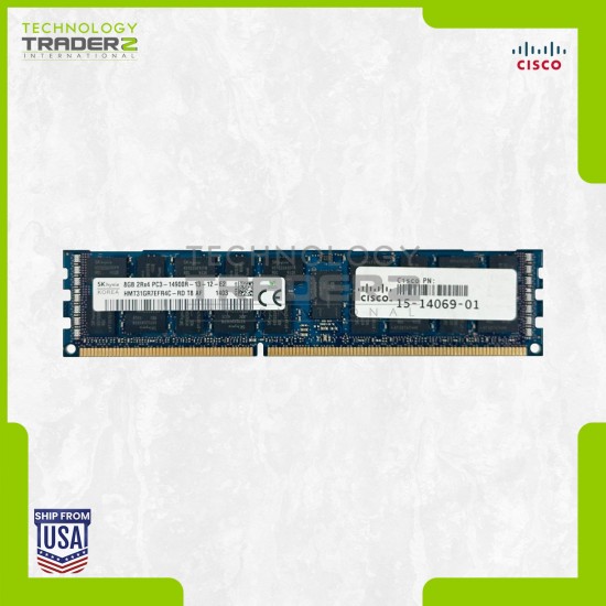 UCS-MR-1X082RZ-A Cisco 8GB PC3-14900 DDR3-1866MHz ECC 2Rx4 Memory 15-14069-01
