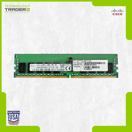 UCS-MR-1X161RV-A Cisco 16GB PC4-19200 DDR4-2400MHz ECC 1Rx4 RAM HMA82GR7MFR4N-UH
