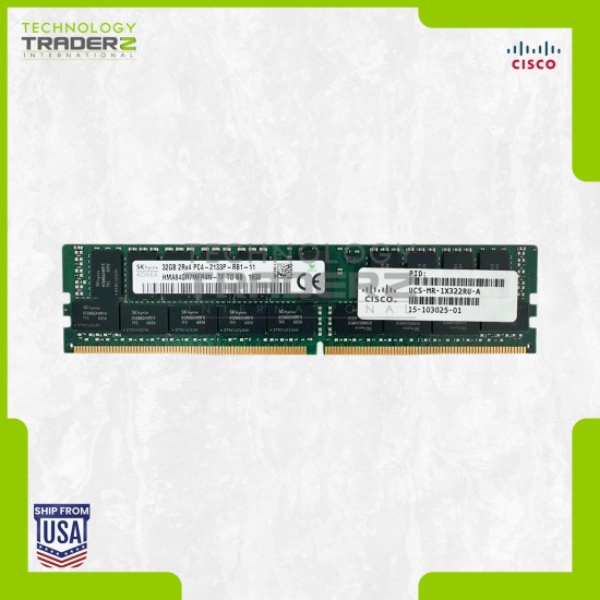 UCS-MR-1X322RU-A Cisco 32GB PC4-17000 DDR4-2133MHz ECC 2Rx4 RAM HMA84GR7MFR4N-TF