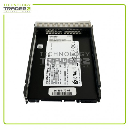 UCS-SD960GM1X-EV Cisco 960GB TLC SATA 6Gbps 2.5” SSD 16-101170-01 MTFDDAK960TDS