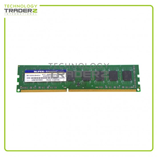 W1333UB4GV Super Talent 4GB PC3-10600 DDR3-1333MHz Dual Rank Memory * Pulled *