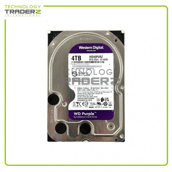 ** WD40PURZ Western Digital Purple 4TB 5.4K SATA 6Gbps 64MB 3.5" Hard Drive**