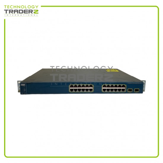WS-C3560-24PS-S V07 Cisco Catalyst 3560 PoE-24 2-SFP Ethernet Switch W-Brackets