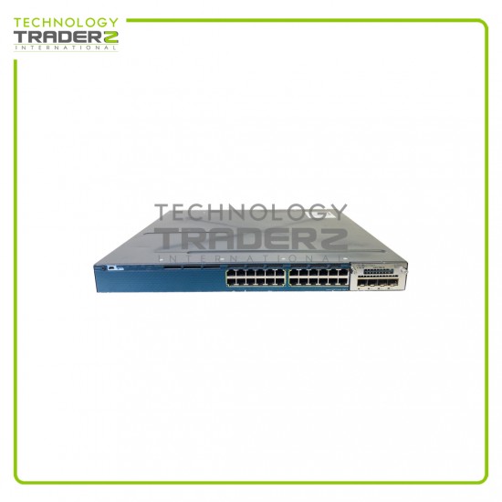 Cisco 3560X 24 Port PoE+ Gigabit Switch WS-C3560X-24P-L V02 W-1x C3KX-NM-1G