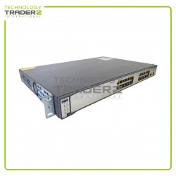 WS-C3750-24PS-S V10 Cisco Catalyst 3750 V10 24-Port PoE 2x SFP Network Switch