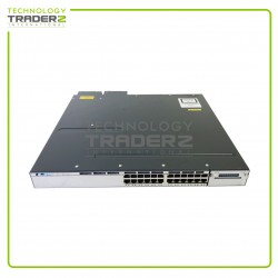 Cisco 3750X 24-Port PoE+ Gigabit Ethernet Switch WS-C3750X-24P-S V03 W-2x FAN