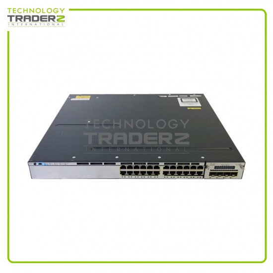 WS-C3750X-24P-S V06 Cisco 3750X PoE+ 24 Port Ethernet Switch W-1x C3KX-NM-1G