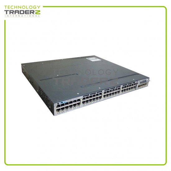 WS-C3750X-48P-S V05 Cisco 3750X PoE+ 48-Port Network Switch W-1x C3KX-NM-1G