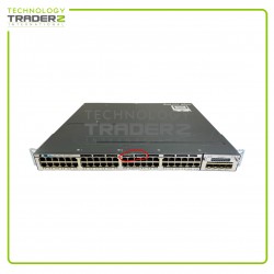 WS-C3750X-48P-S V07 Cisco 3750X PoE+ 48-Port Network Switch W-1x C3KX-NM-1G V01