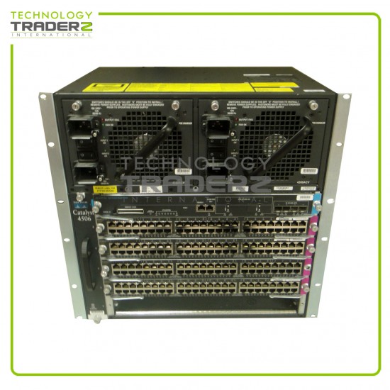 Config-6 WS-C4506-E V07 Cisco w/ 2x 4200W PWS 1 x WS-X4516-10GE 5x WS-X4548-GB-R