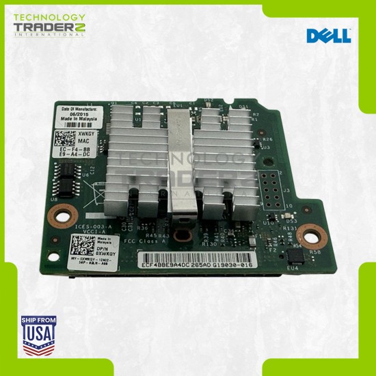 XWKGY Dell Dual-Port 10Gbps PCI-E 2.0 Network Mezzanine Daughter Card 0XWKGY