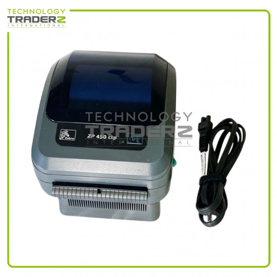 ZP450-0502-0004A Zebra ZP450 CTP High Speed Thermal Label Printer W/ 1x Cable