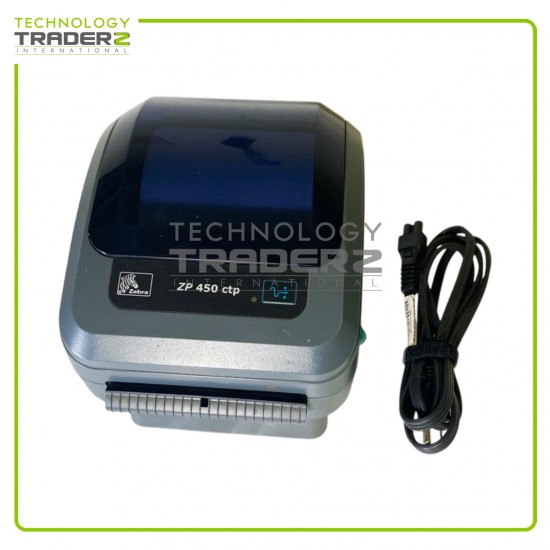ZP450-0502-0004A Zebra ZP450 CTP High Speed Thermal Label Printer W/ 1x Cable