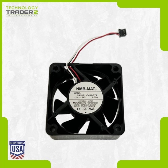 LOT OF 2 Minebea 2410RL-04W-B79 12V 0.35A 3-Pin 60mm Case Black DC Cooling Fan | TechnologyTraderz