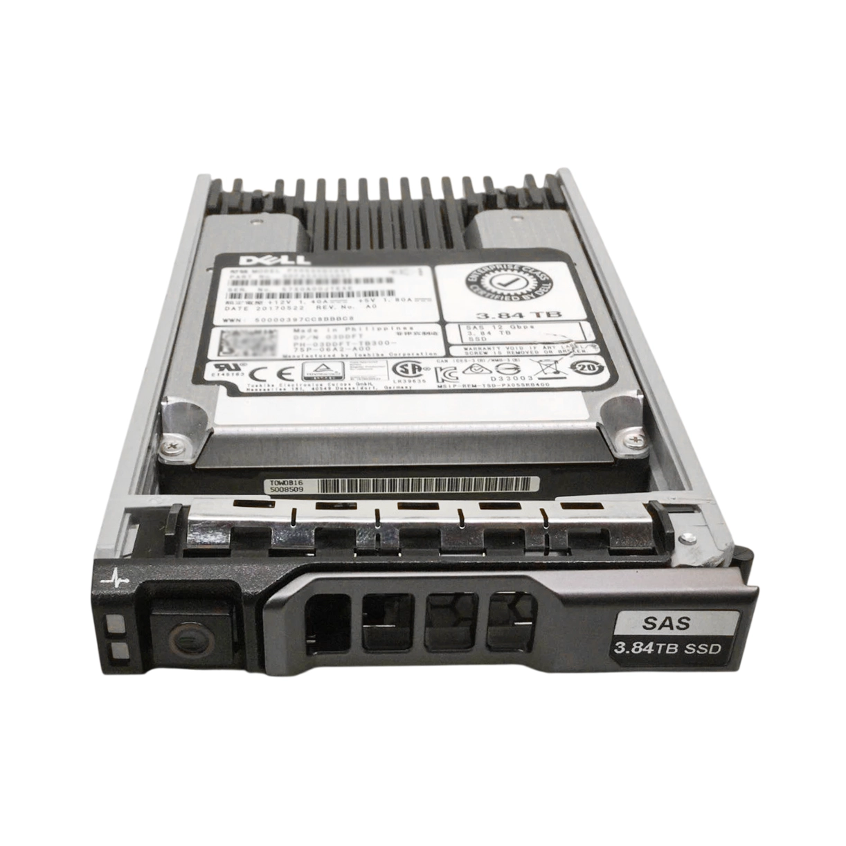 ** 3DDFT Dell 3.8TB SAS 12Gbps Mixed Use 2.5" Solid State Drive 03DDFT **