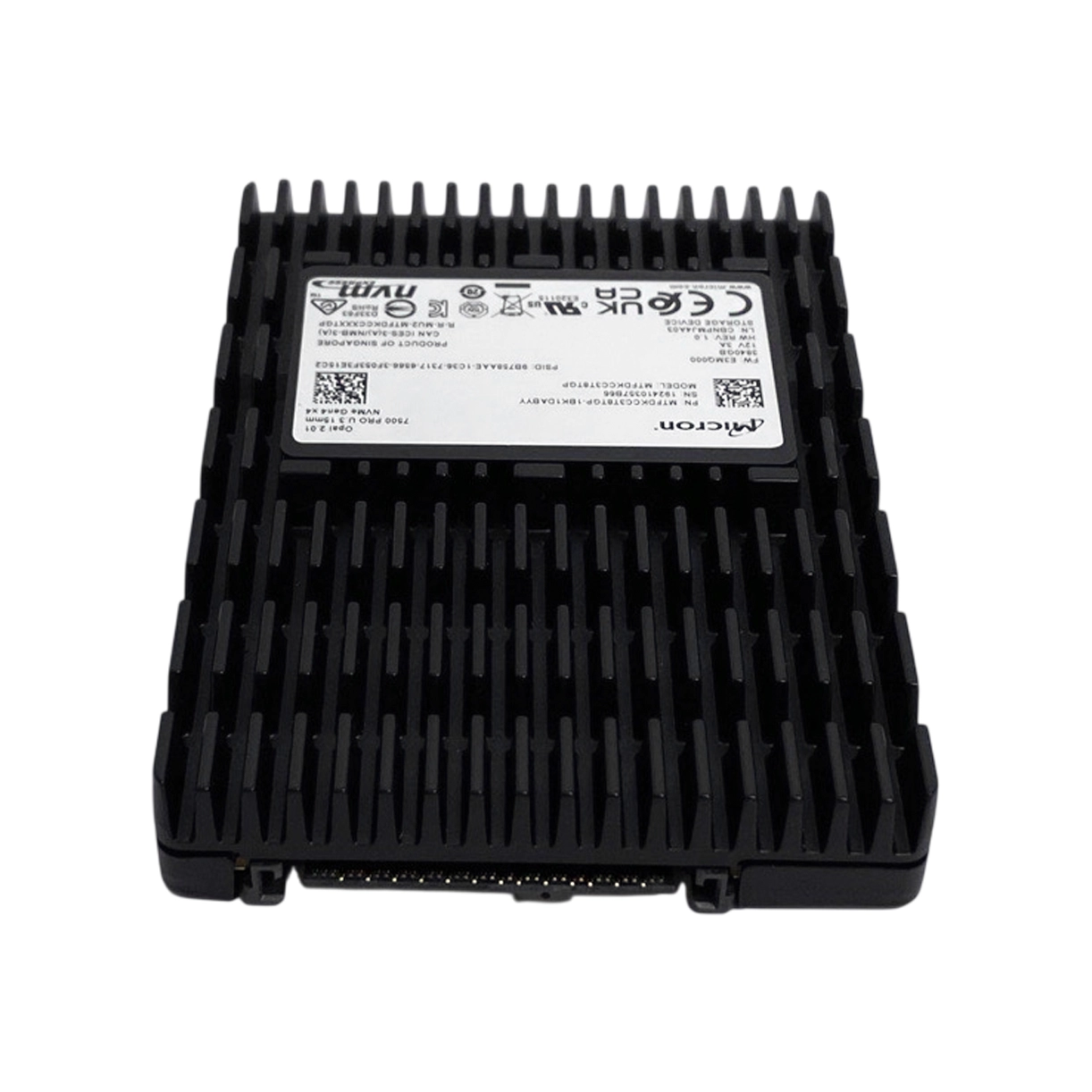 0-Hour Micron MTFDKCC3T8TGP-1BK1DABYY 7500 Pro 3.84TB TLC PCI-E NVMe 2.5-in SSD | TechnologyTraderz