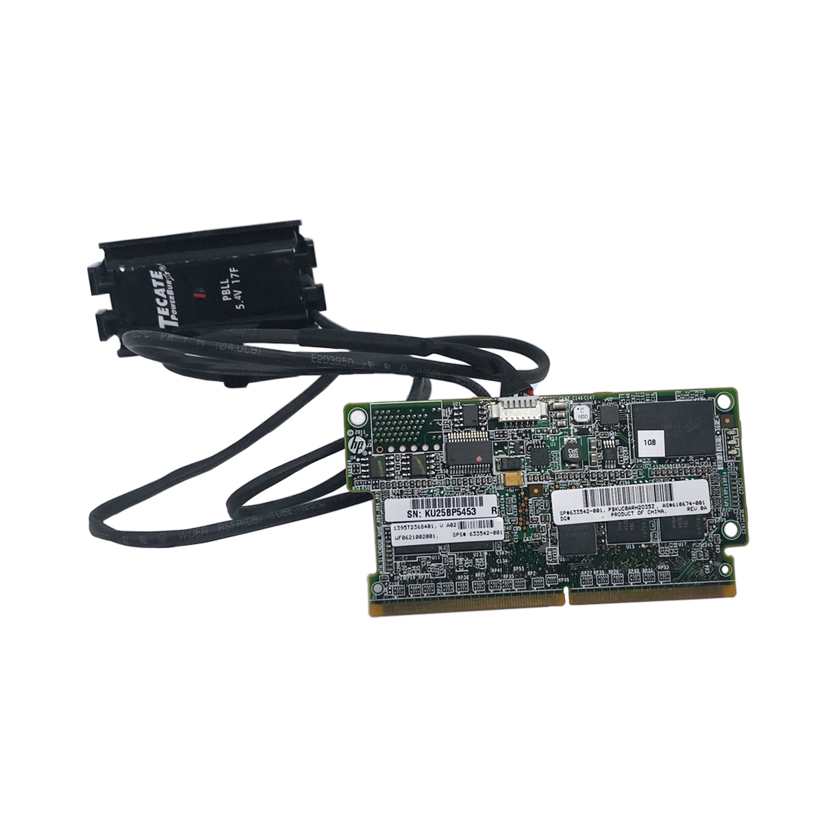 HP 631679-B21 Smart Array 1GB FBWC Module 633542-001 W-1x 654873-003 1x 6051B06 | TechnologyTraderz