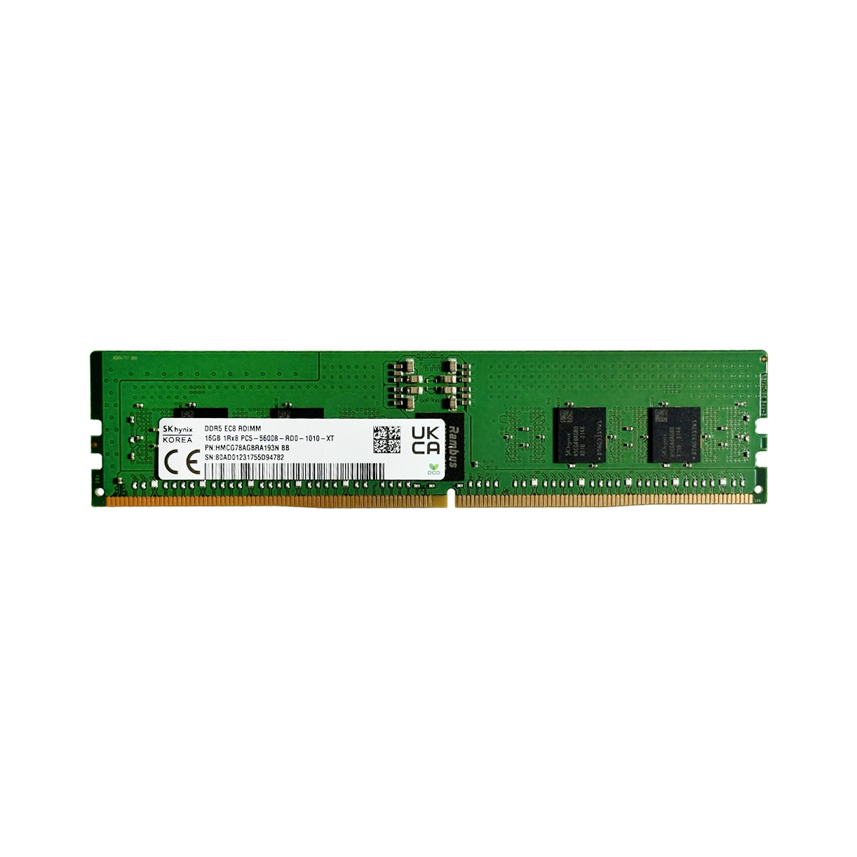 Hynix HMCG78AGBRA193N 16GB PC5-44800 DDR5-5600MHz ECC Single Rank RDIMM Memory | TechnologyTraderz